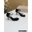Jimmy Choo Heel 7.5cm Satin Sandals Black with Pearl embellished 2023
