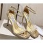 Jimmy Choo Heel 10cm Alva Sandals Gliterr Gold 2023