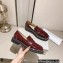 Jimmy Choo Deanna Crystal-Embellished Patent Leather Loafers Burgundy 2023