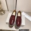 Jimmy Choo Deanna Crystal-Embellished Patent Leather Loafers Burgundy 2023