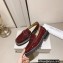 Jimmy Choo Deanna Crystal-Embellished Patent Leather Loafers Burgundy 2023