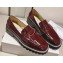 Jimmy Choo Deanna Crystal-Embellished Patent Leather Loafers Burgundy 2023