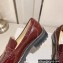 Jimmy Choo Deanna Crystal-Embellished Patent Leather Loafers Burgundy 2023