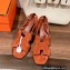 Hermes Heel 6cm Elbe Sandals in suede goatskin Brown 2023