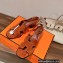 Hermes Heel 6cm Elbe Sandals in suede goatskin Brown 2023