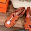 Hermes Heel 6cm Elbe Sandals in suede goatskin Brown 2023