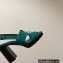 Hermes Heel 9cm Eris Sandals in suede goatskin Green 2023
