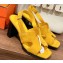 Hermes Heel 9cm Eris Sandals in suede goatskin Yellow 2023