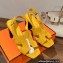 Hermes Heel 9cm Eris Sandals in suede goatskin Yellow 2023