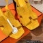 Hermes Heel 9cm Eris Sandals in suede goatskin Yellow 2023