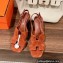 Hermes Heel 9cm Eris Sandals in suede goatskin Brown 2023