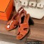 Hermes Heel 9cm Eris Sandals in suede goatskin Brown 2023