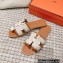 Hermes Oran Sandals in fringed H canvas Brown 2023