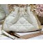 Dior Medium Ammi Bag in Supple Macrocannage Lambskin White 2023