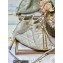 Dior Medium Ammi Bag in Supple Macrocannage Lambskin White 2023