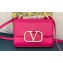 Valentino Vlogo Leather Shoulder Bag 2051 Fuchsia 2023