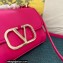 Valentino Vlogo Leather Shoulder Bag 2051 Fuchsia 2023