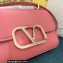 Valentino Vlogo Leather Shoulder Bag 2051 Pink 2023