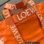 Loewe Fold Shopper Bag in paper calfskin Orange 2023
