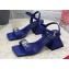 Dolce & Gabbana Heel 6.5cm Nappa-look calfskin sandals Blue 2023