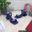Dolce & Gabbana Heel 6.5cm Nappa-look calfskin sandals Blue 2023