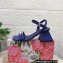 Dolce & Gabbana Heel 6.5cm Nappa-look calfskin sandals Blue 2023