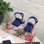 Dolce & Gabbana Heel 6.5cm Nappa-look calfskin sandals Blue 2023