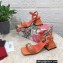 Dolce & Gabbana Heel 6.5cm Nappa-look calfskin sandals Orange 2023