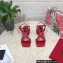 Dolce & Gabbana Heel 6.5cm Nappa-look calfskin sandals Red 2023