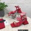 Dolce & Gabbana Heel 6.5cm Nappa-look calfskin sandals Red 2023