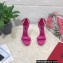 Dolce & Gabbana DG Heel 12cm Platform 1.5cm Leather sandals Fuchsia 2023