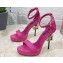 Dolce & Gabbana DG Heel 12cm Platform 1.5cm Leather sandals Fuchsia 2023