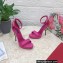 Dolce & Gabbana DG Heel 12cm Platform 1.5cm Leather sandals Fuchsia 2023