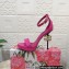 Dolce & Gabbana DG Heel 12cm Platform 1.5cm Leather sandals Fuchsia 2023