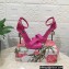 Dolce & Gabbana DG Heel 12cm Platform 1.5cm Leather sandals Fuchsia 2023