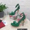 Dolce & Gabbana DG Heel 12cm Platform 1.5cm Leather sandals Green 2023