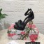 Dolce & Gabbana DG Heel 12cm Platform 1.5cm Leather sandals Black 2023