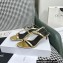 Celine heel 4.5cm T-Bar Triomphe Sandals In Calfskin Gold 2023