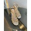 Gucci braided leather Nojum high heel 9cm sandals Silver 2023