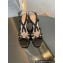 Gucci braided leather Nojum high heel 9cm sandals Black 2023