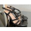 Gucci braided leather Nojum high heel 9cm sandals Black 2023