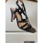 Gucci braided leather Nojum high heel 9cm sandals Black 2023