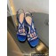 Gucci braided leather Nojum high heel 9cm sandals Blue 2023