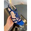 Gucci braided leather Nojum high heel 9cm sandals Blue 2023