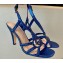 Gucci braided leather Nojum high heel 9cm sandals Blue 2023