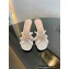 Gucci heel 4.5cm braided leather Nojum Slide sandals White 2023