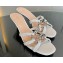 Gucci heel 4.5cm braided leather Nojum Slide sandals White 2023
