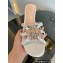 Gucci heel 4.5cm braided leather Nojum Slide sandals White 2023