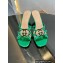 Gucci heel 4.5cm braided leather Nojum Slide sandals Green 2023