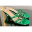Gucci heel 4.5cm braided leather Nojum Slide sandals Green 2023